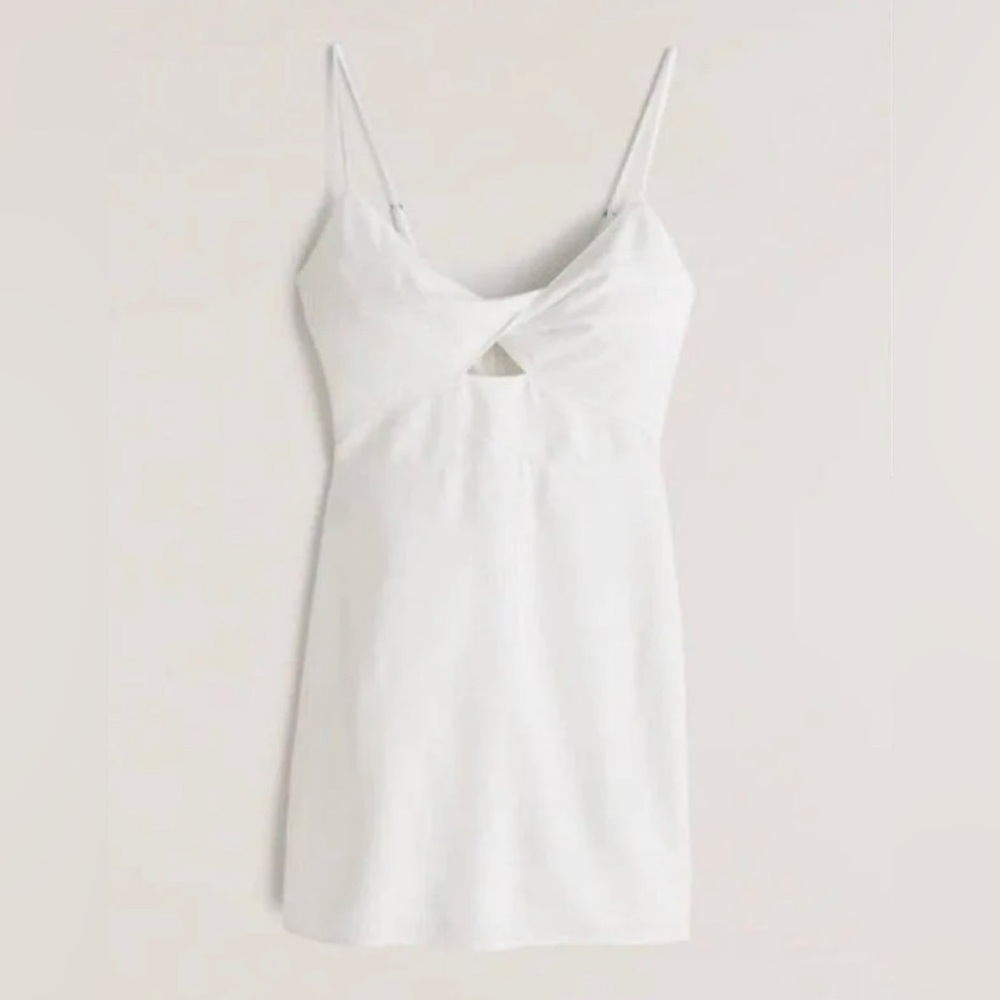Abercrombie White Twist-Front Mini Dress - Size Small